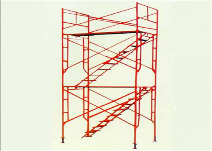 Pre - paseo galvanizado del andamio del sistema del marco del andamio a través de la escalera